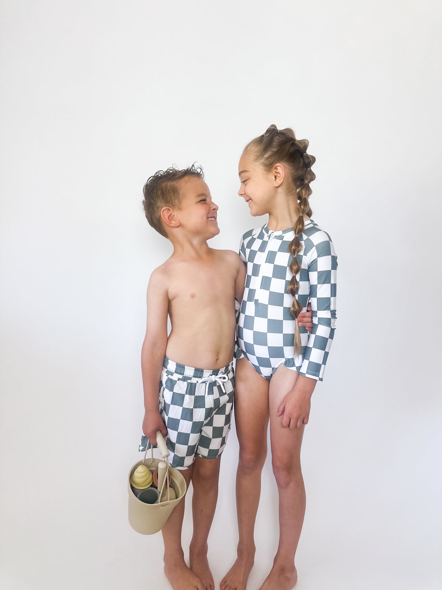 Checkered Swim Short
