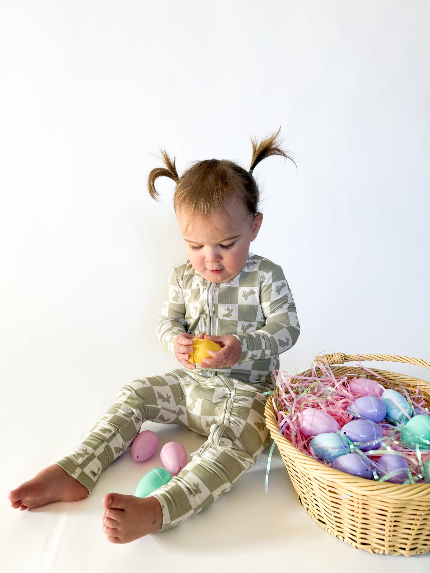 Bunny Check Bamboo Zippy Pajama