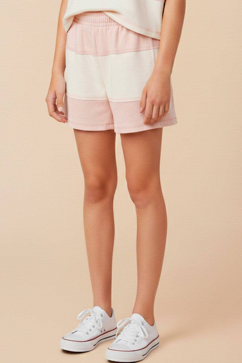 Pink Color Block Stripe Set