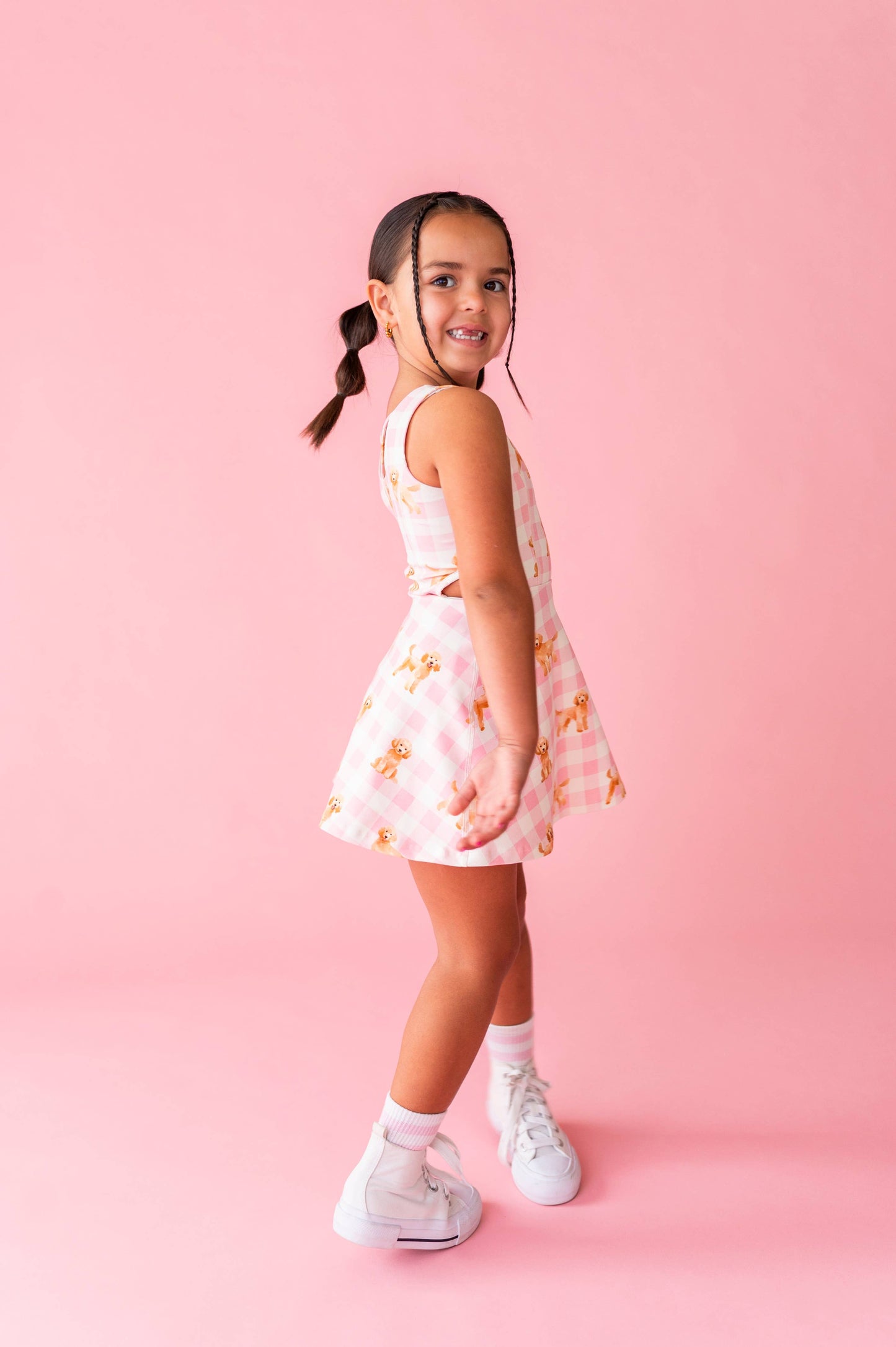 Puppy Picnic | Open Sides Active Dress (with shorts!)