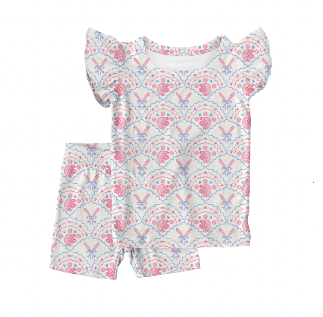 Home Run Honey 2pc Shorts Bamboo Pajamas