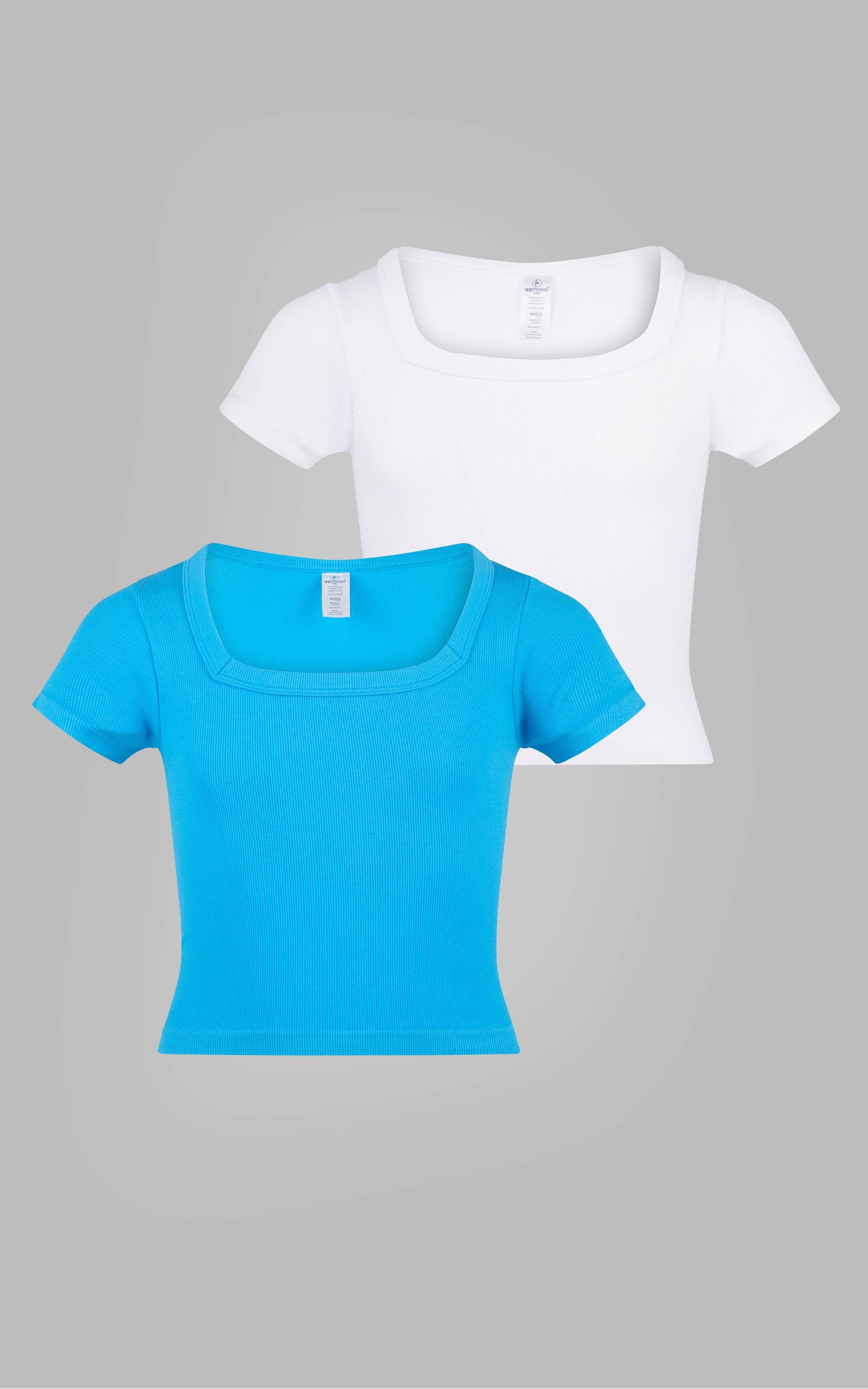 Tween Girls Rib Seamless Square Neck T-Shirt
