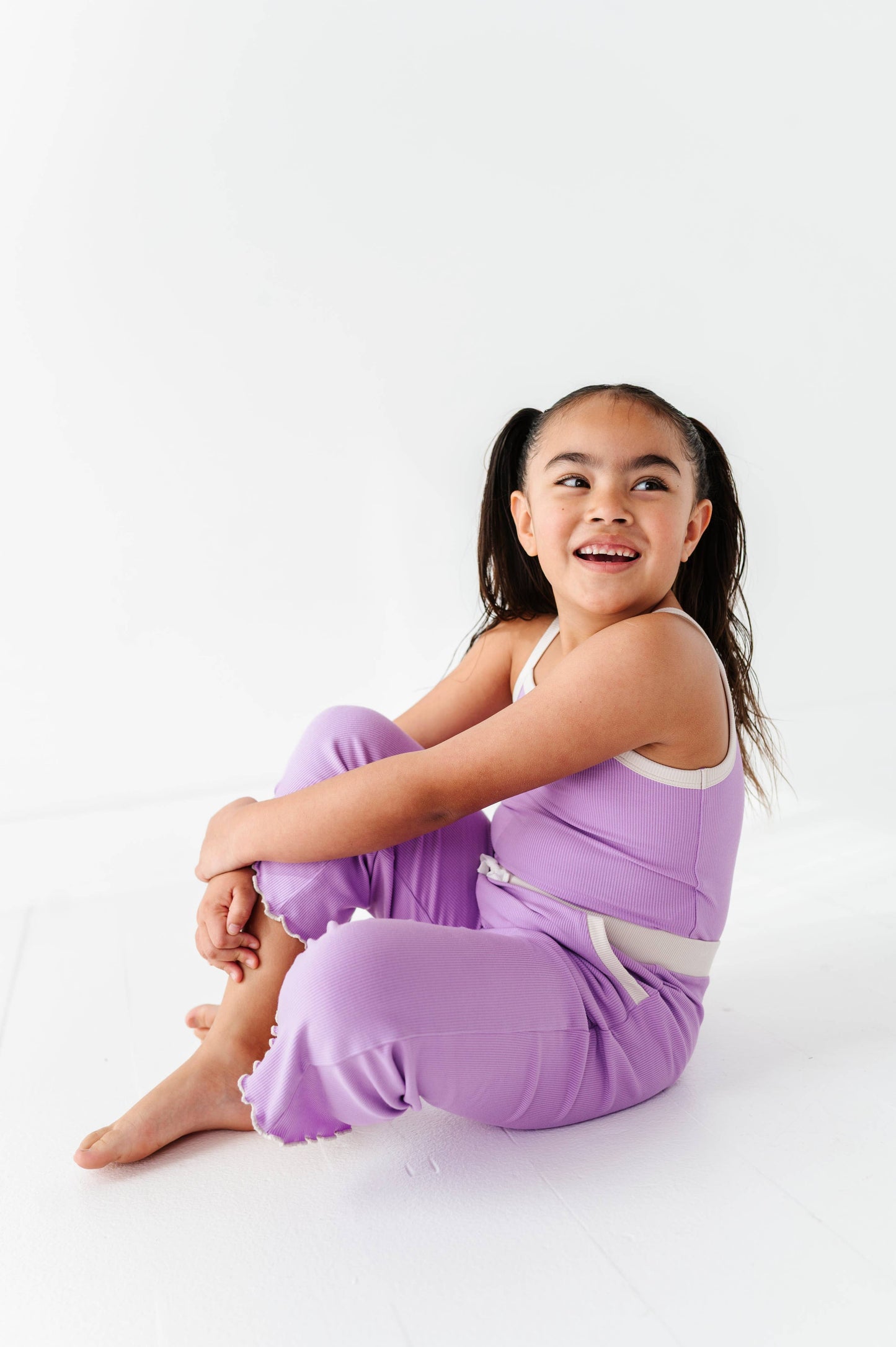 Pixie Purple | Tank + Wide Leg RIB Set