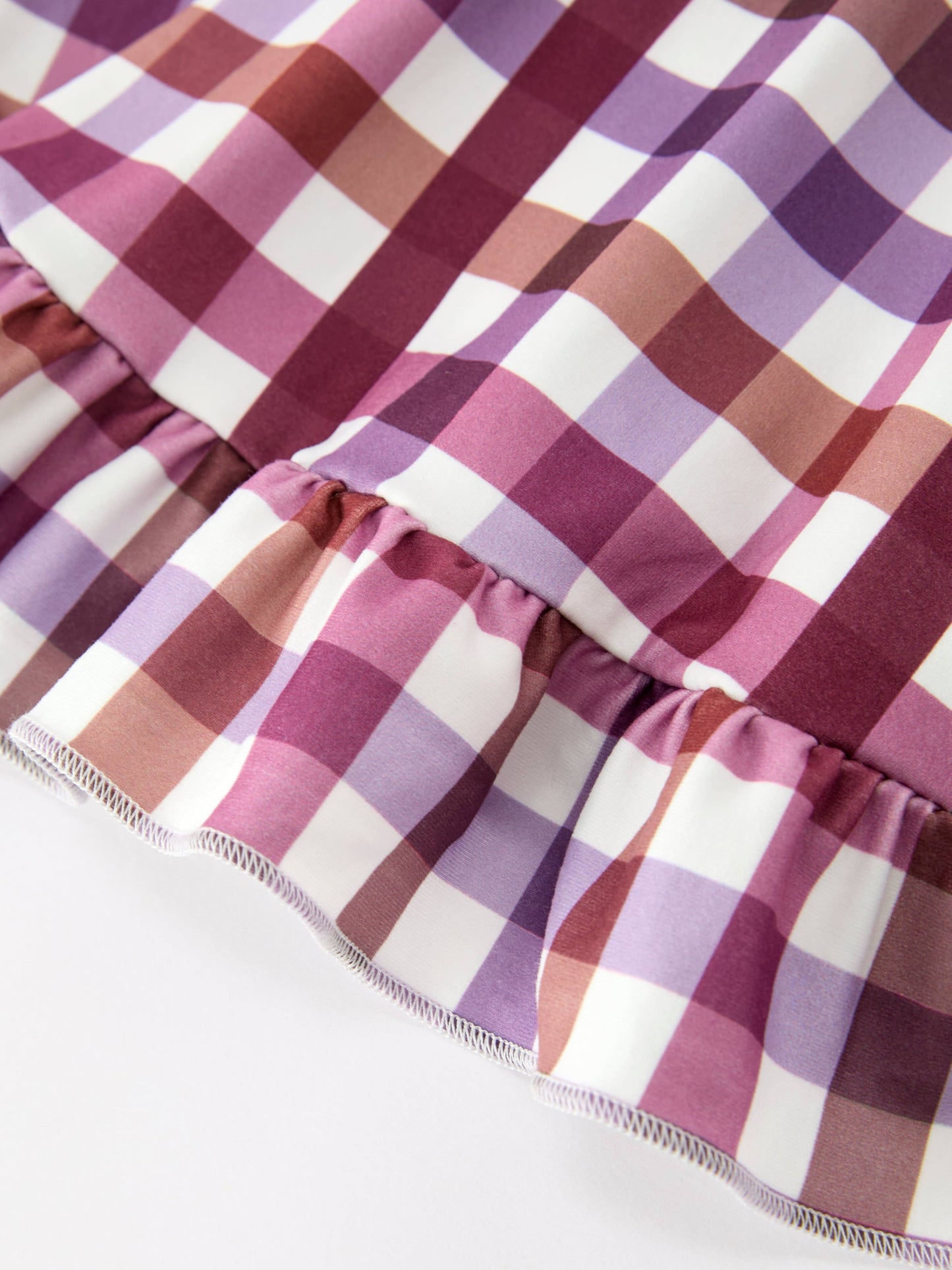 Fall Purple Plaid Twirl Girls Dress