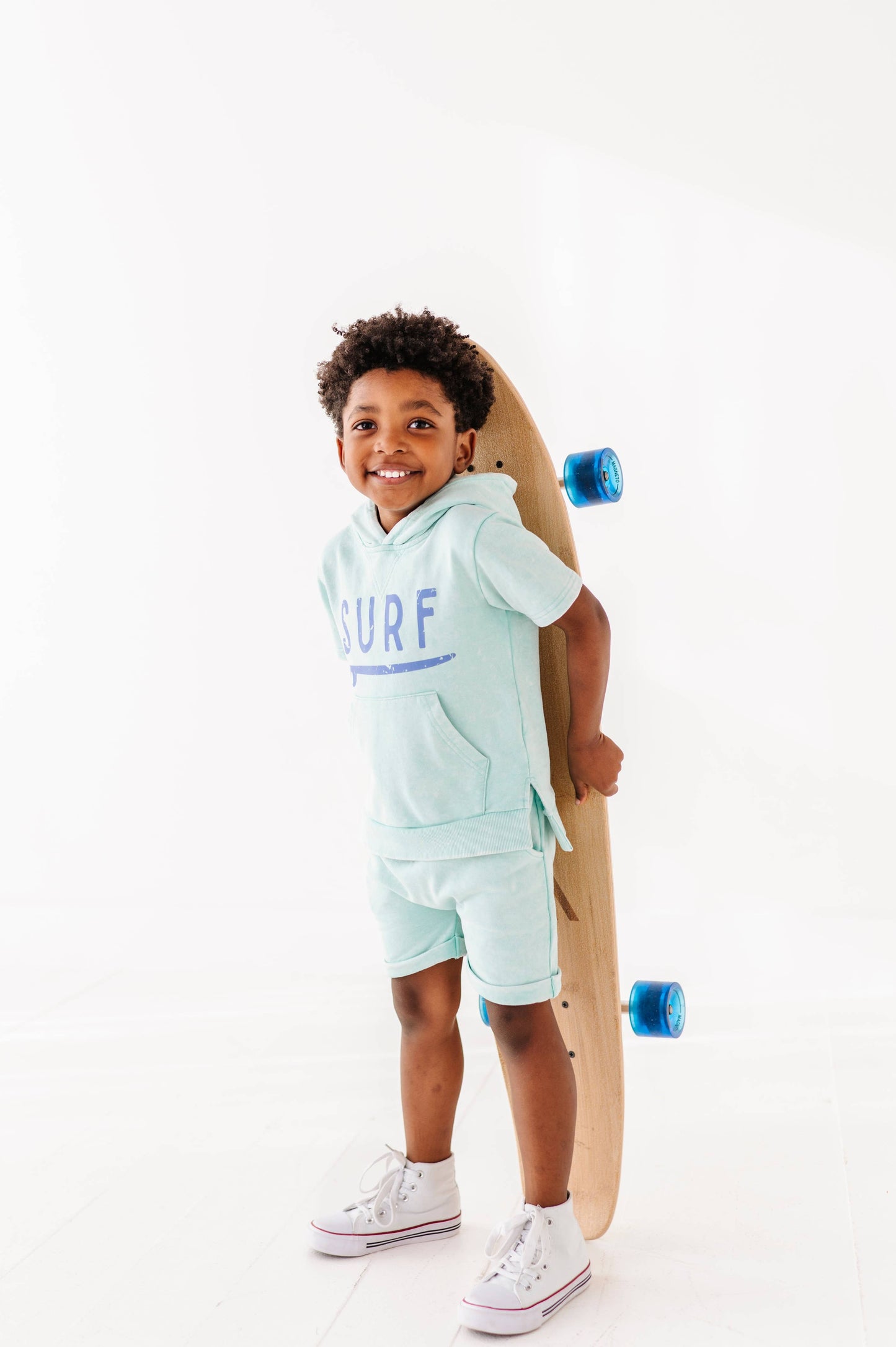 Surf | Mint Hooded Tee (French Terry)