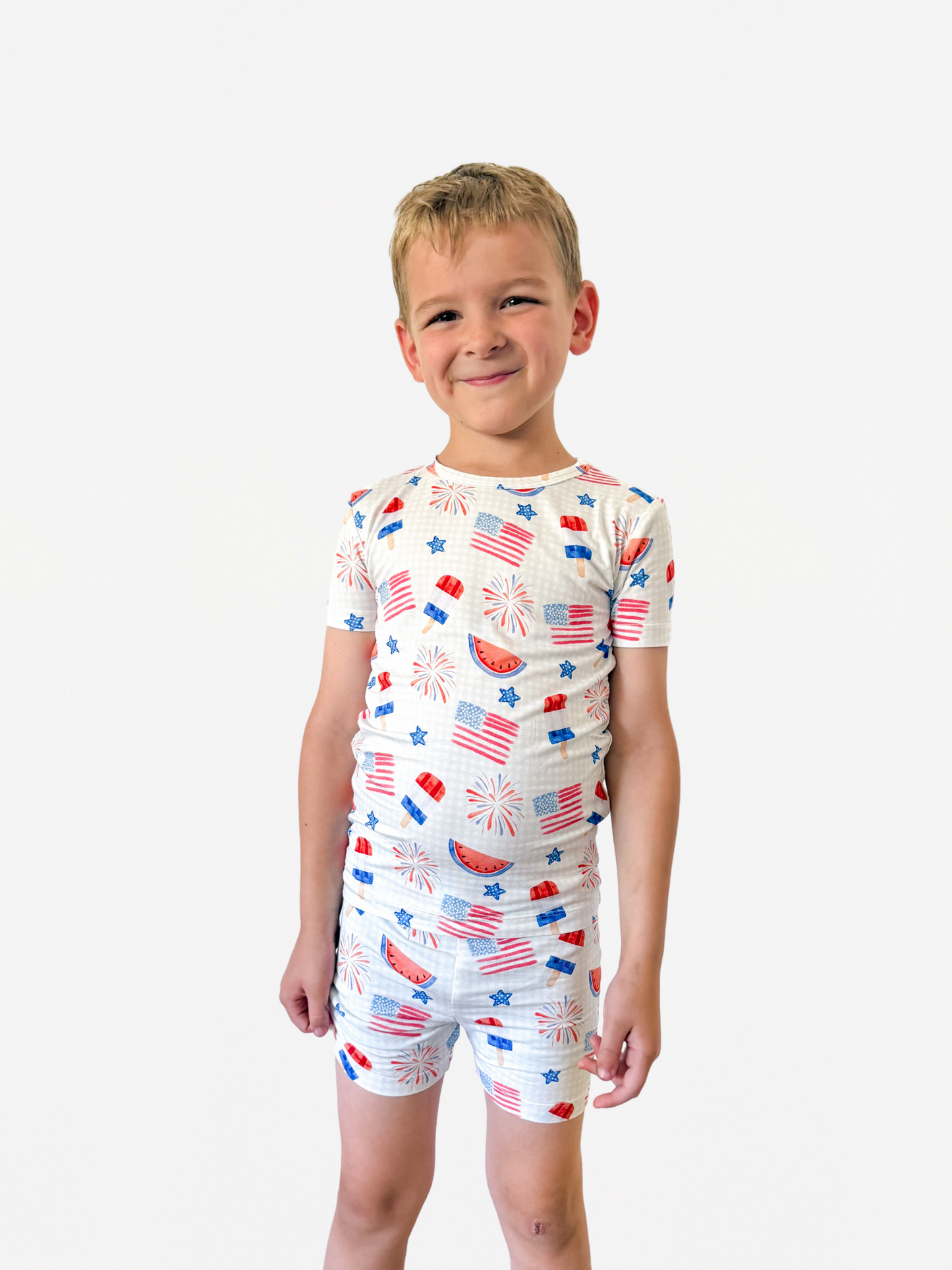 Stars & Stripes 2pc Shorts Bamboo Pajamas