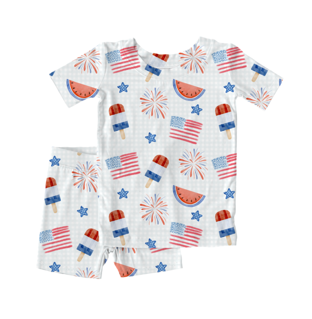 Stars & Stripes 2pc Shorts Bamboo Pajamas