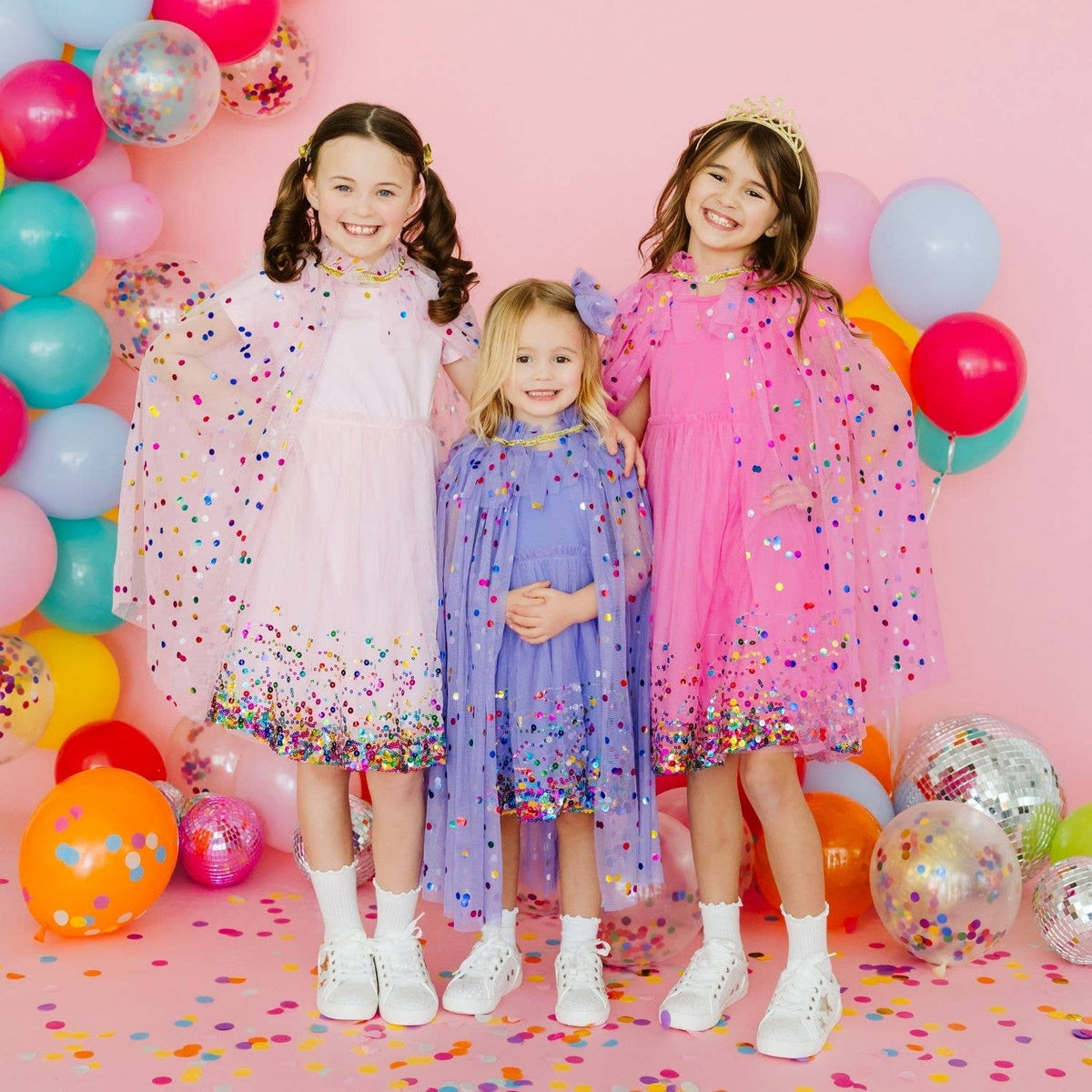 Raspberry Confetti Cape - Kids Dress Up Cape