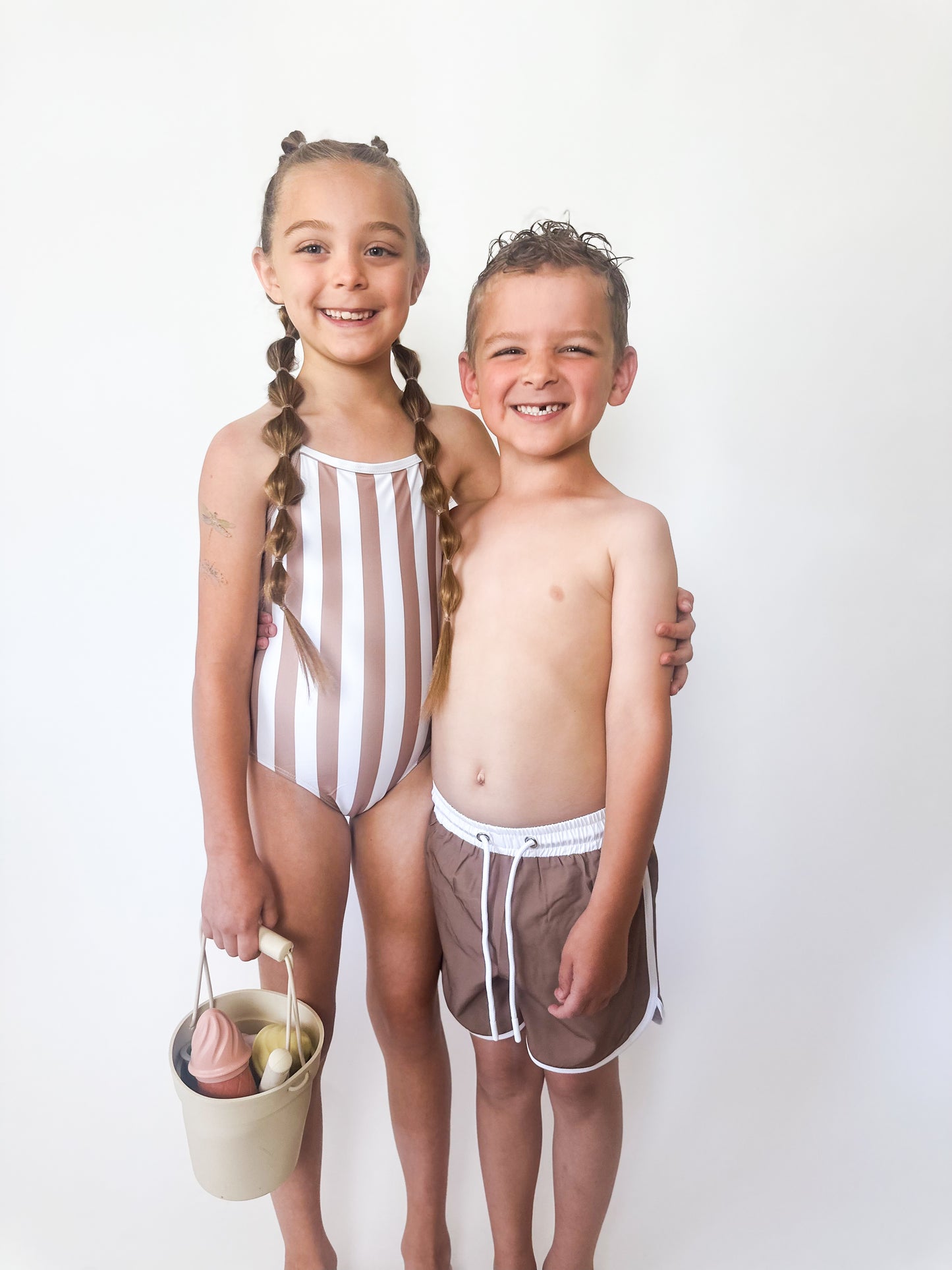 Sienna Stripe Square Neck One Piece Swimsuit