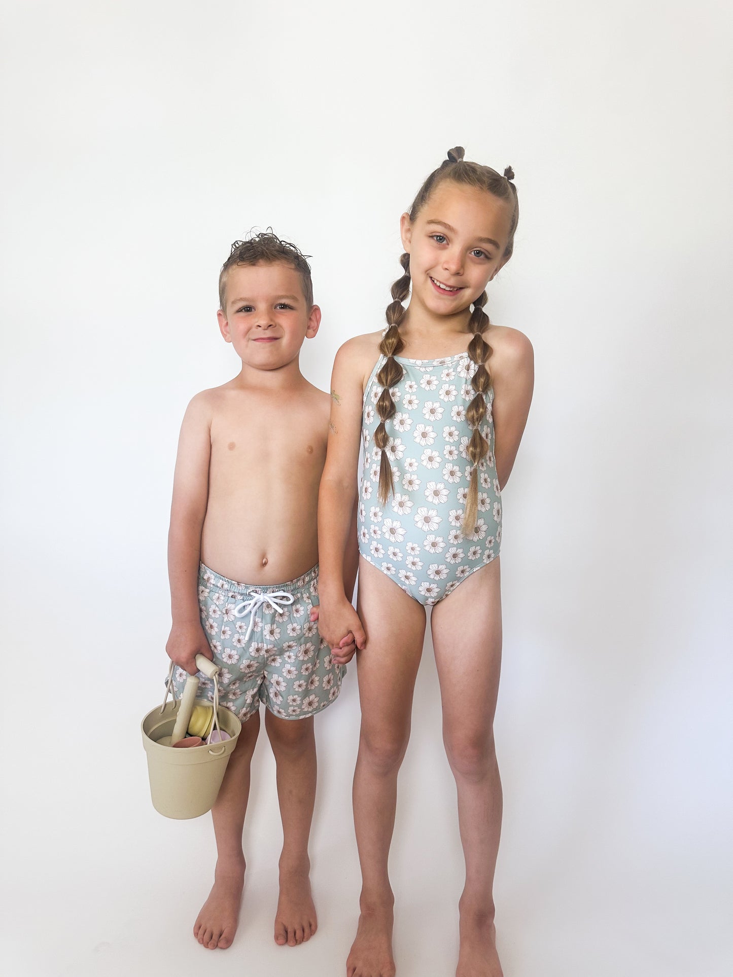 Daisy Square Neck One Piece Swimsuit