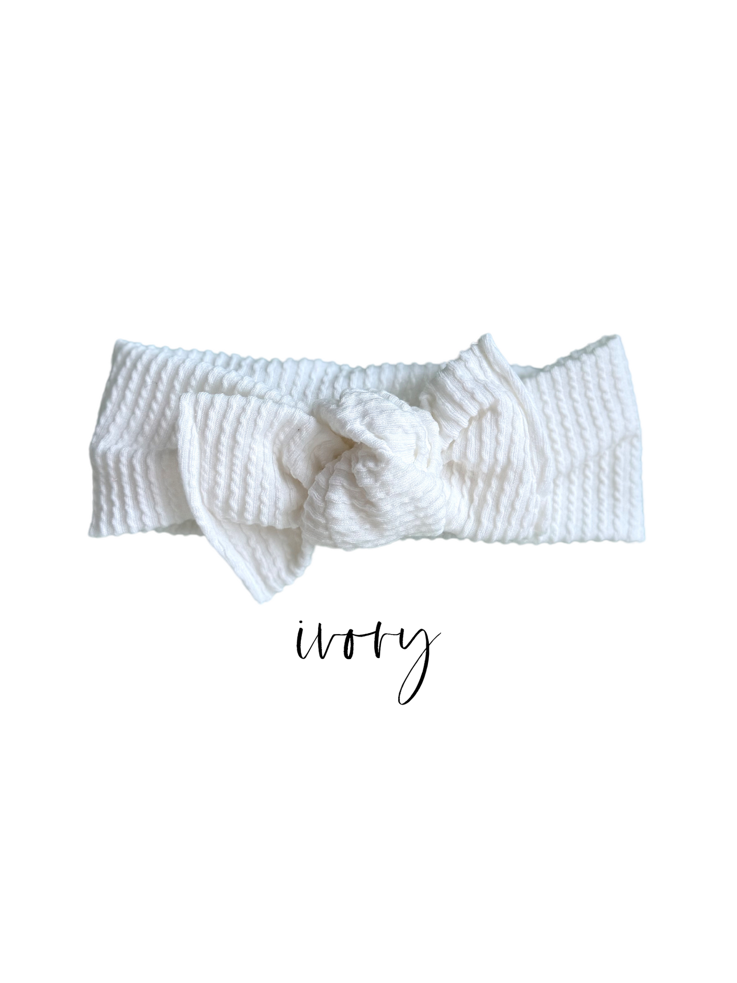 Ivory Adjustable Headwrap