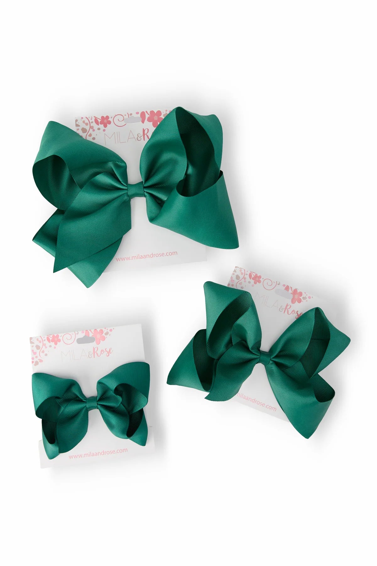 Spruce Grosgrain Hair Bow