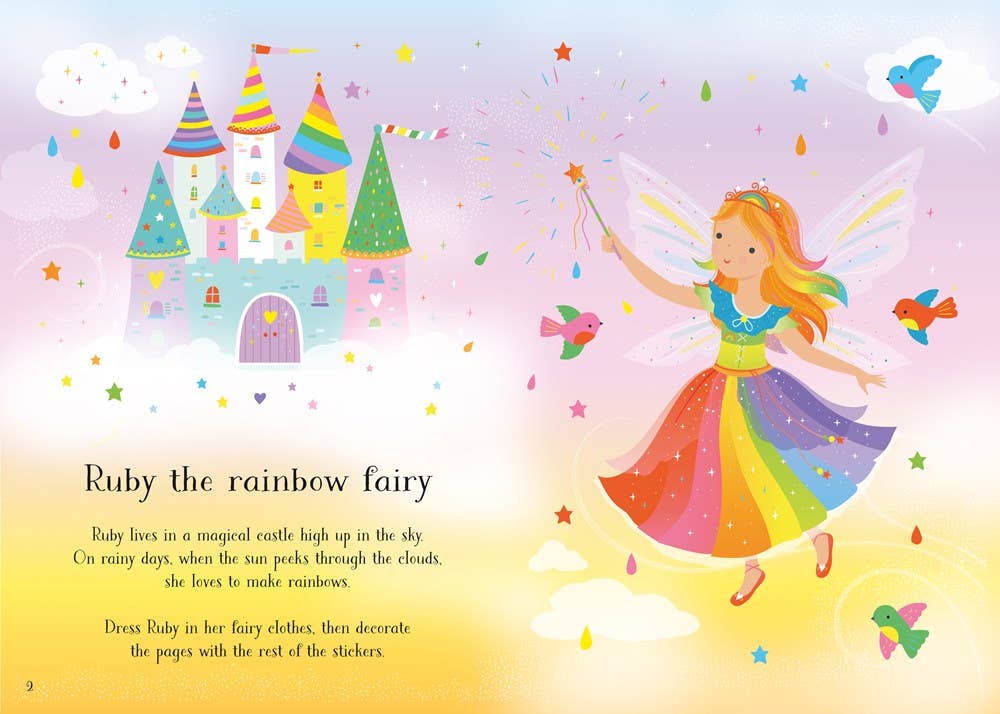 Little Sticker Dolly Dressing Rainbow Fairy: Usborne