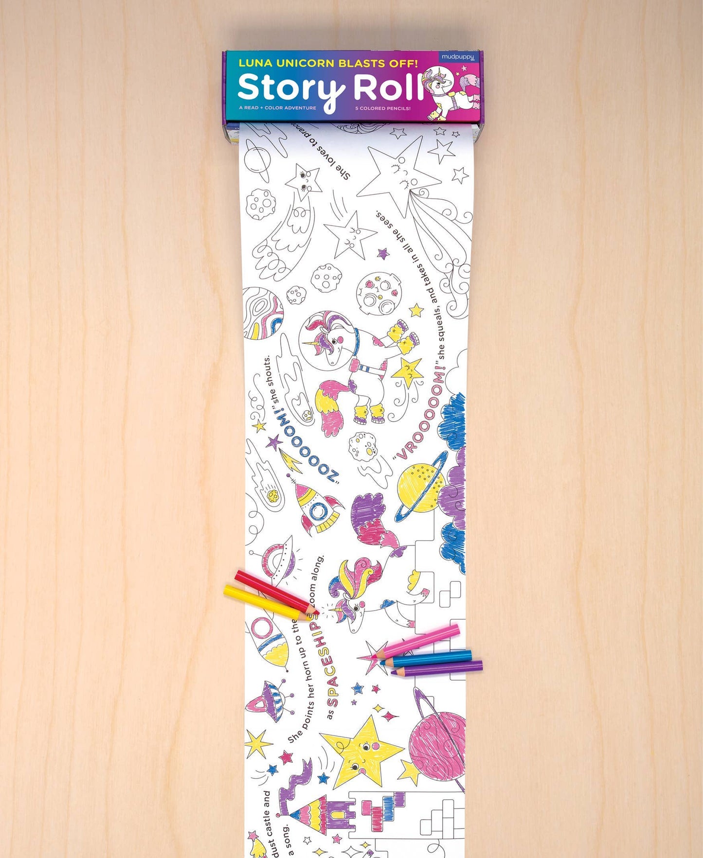 Luna Unicorn Blasts Off! Story Roll