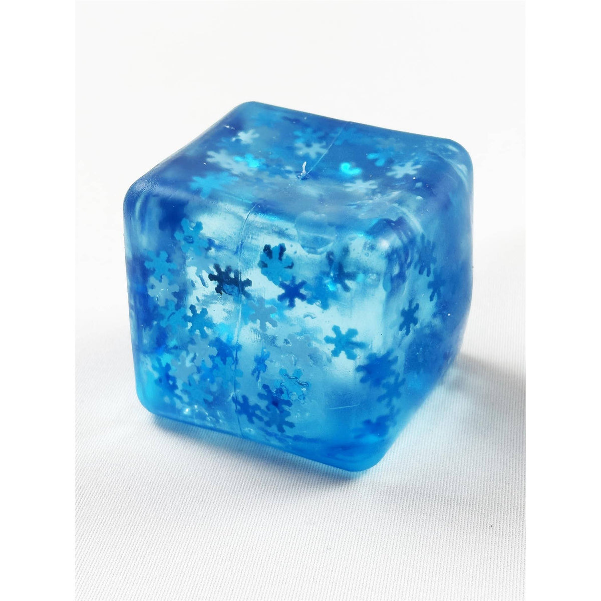 Snowflake Glitter Maltose Cube Squeeze Toy