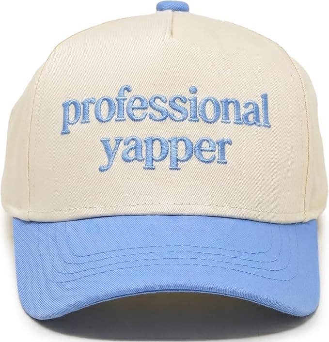 Kid/Baby 2-Tone Cap: Professional Yapper - Light Blue/Beige
