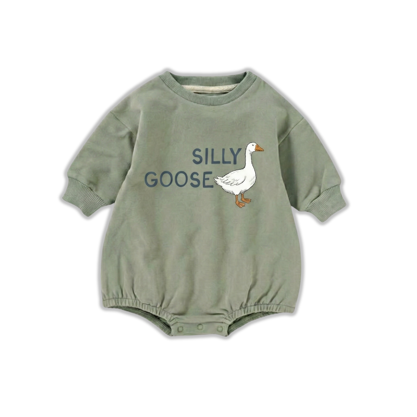 Organic Cotton French Terry Bubble Romper - Silly Goose