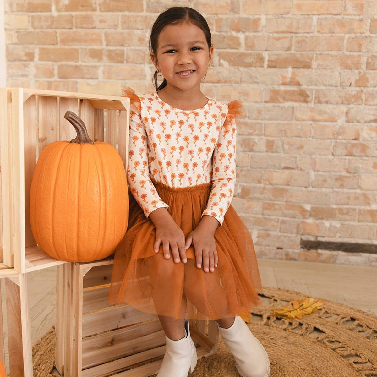 Cinnamon Long Sleeve Tutu Dress
