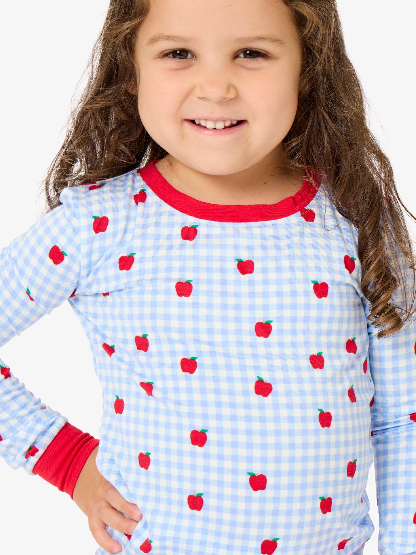 Apple Gingham Long Sleeve Pajamas