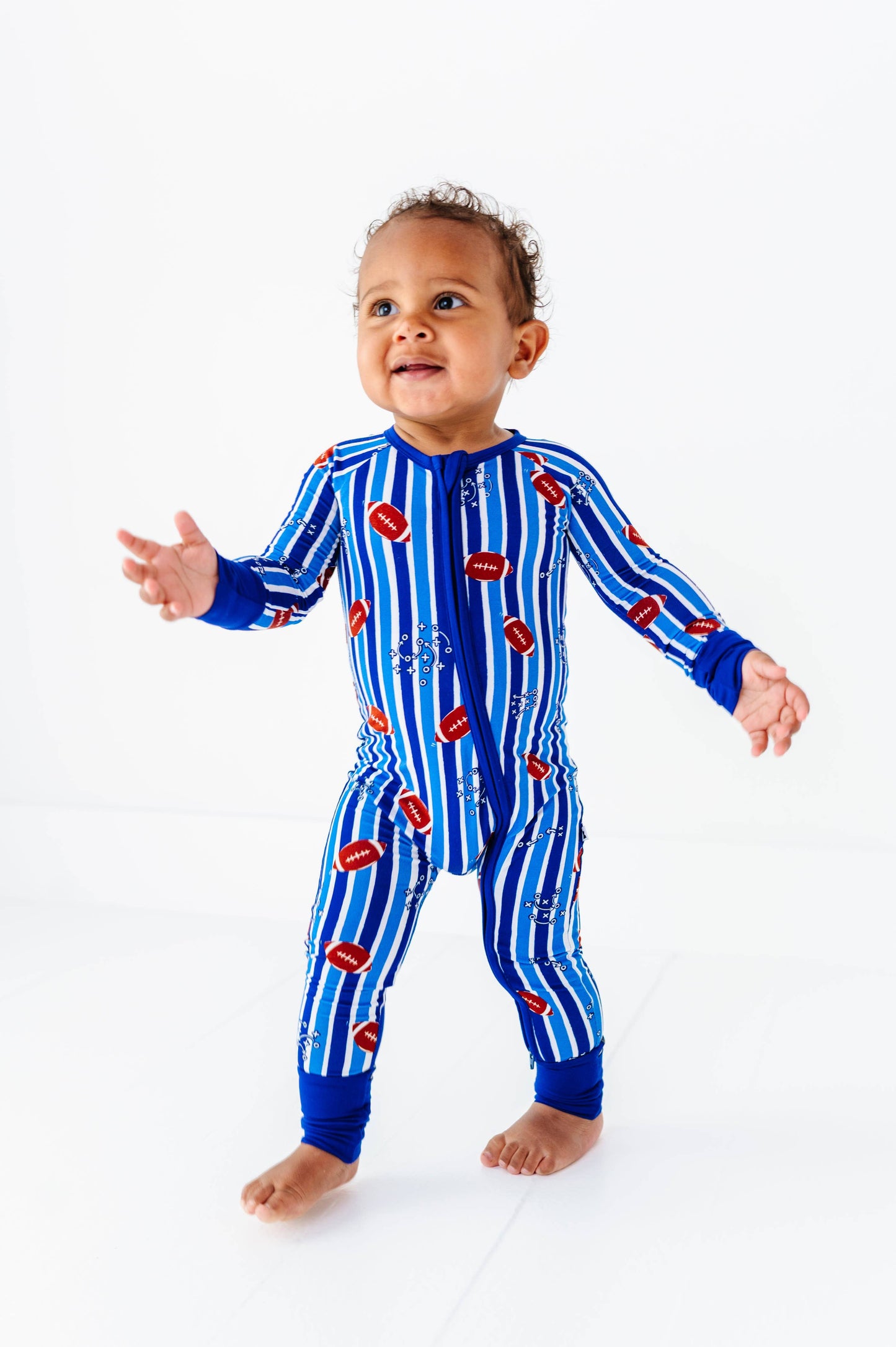 Football Convertible Footies - Blue