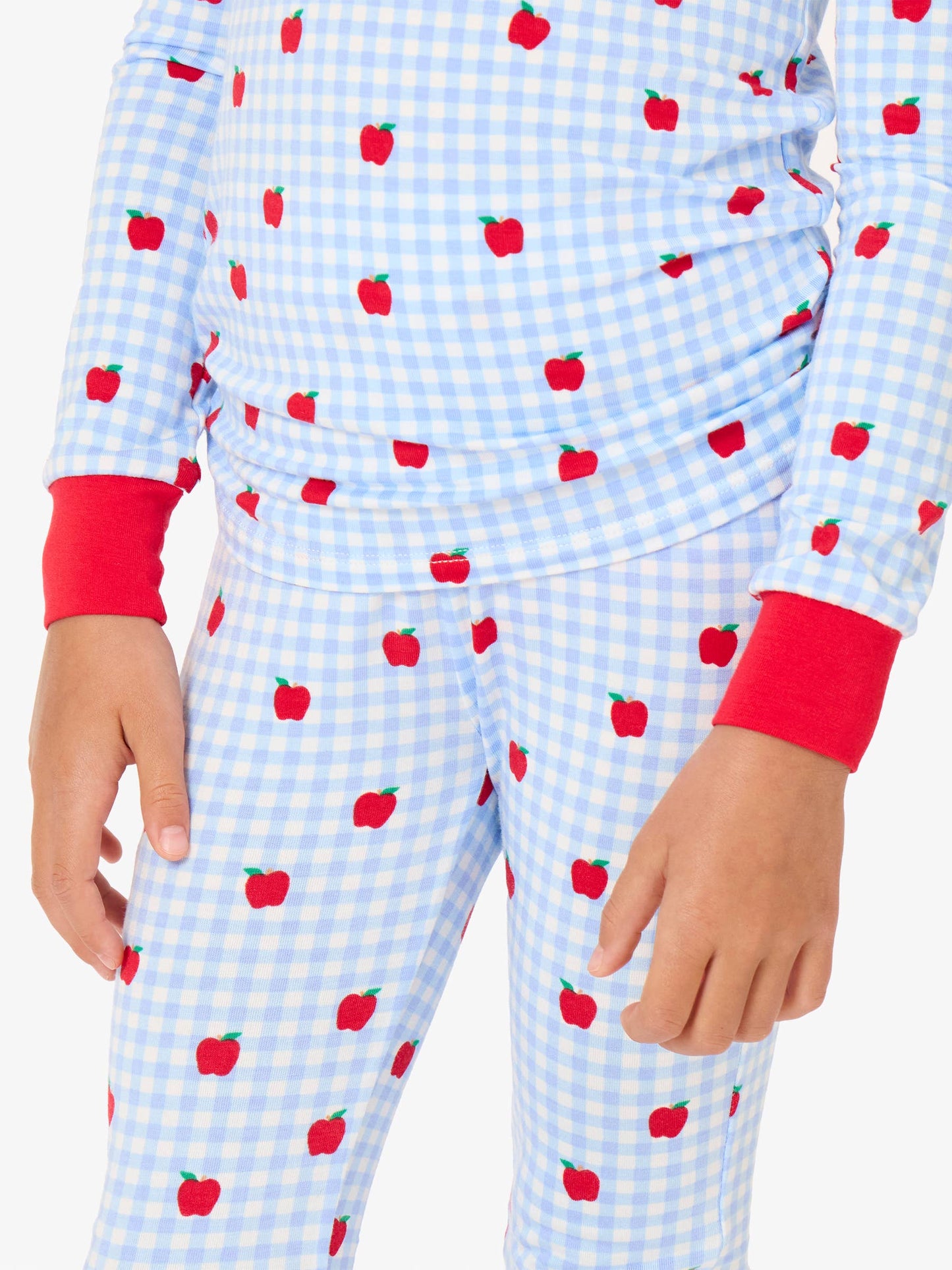 Apple Gingham Long Sleeve Pajamas