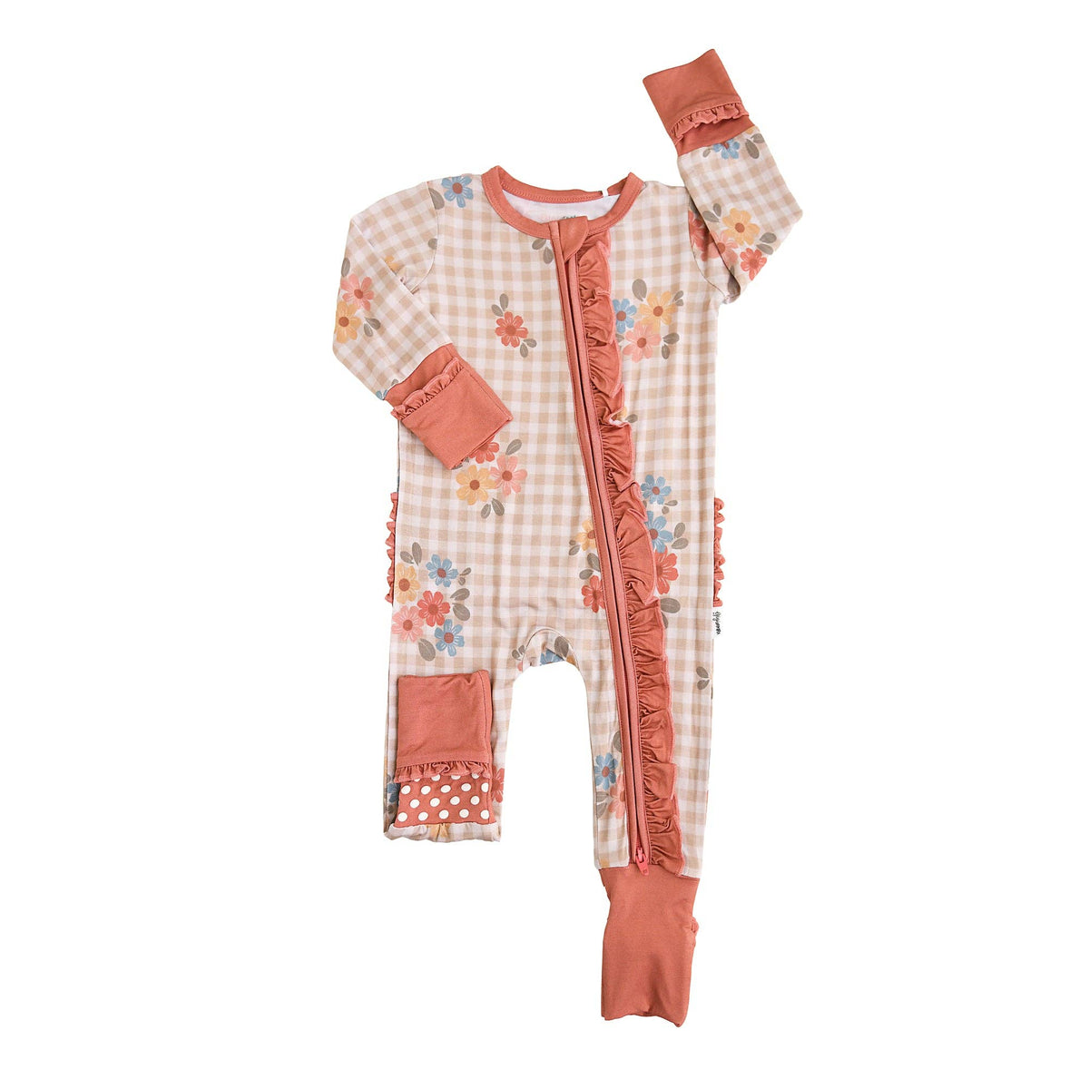 Callie RUFFLE ZIP Bamboo Pajamas