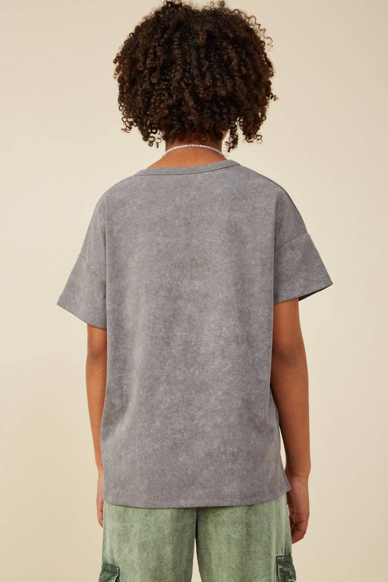 Girls Sequin Cherry Patch Washed Out Tee