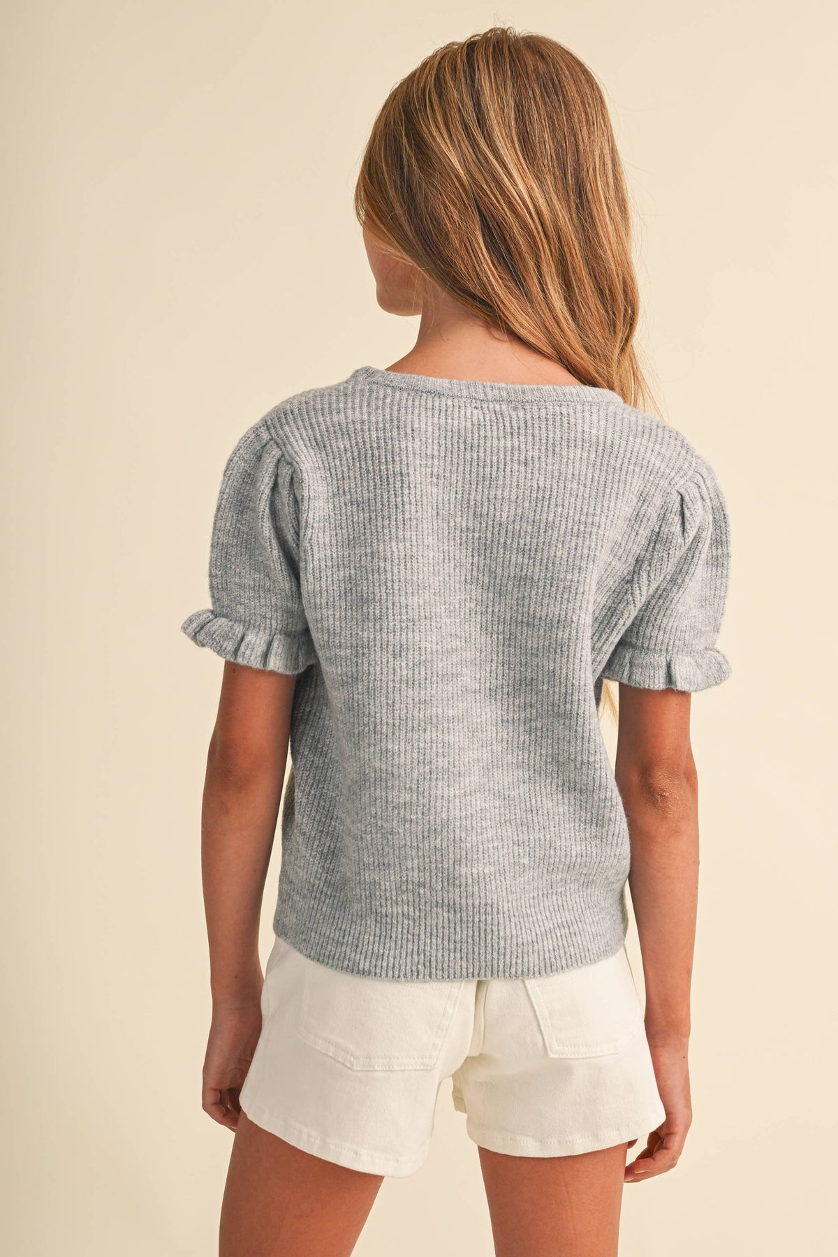 TWEEN KIDS GIRLS PUFF SLEEVE SWEATER