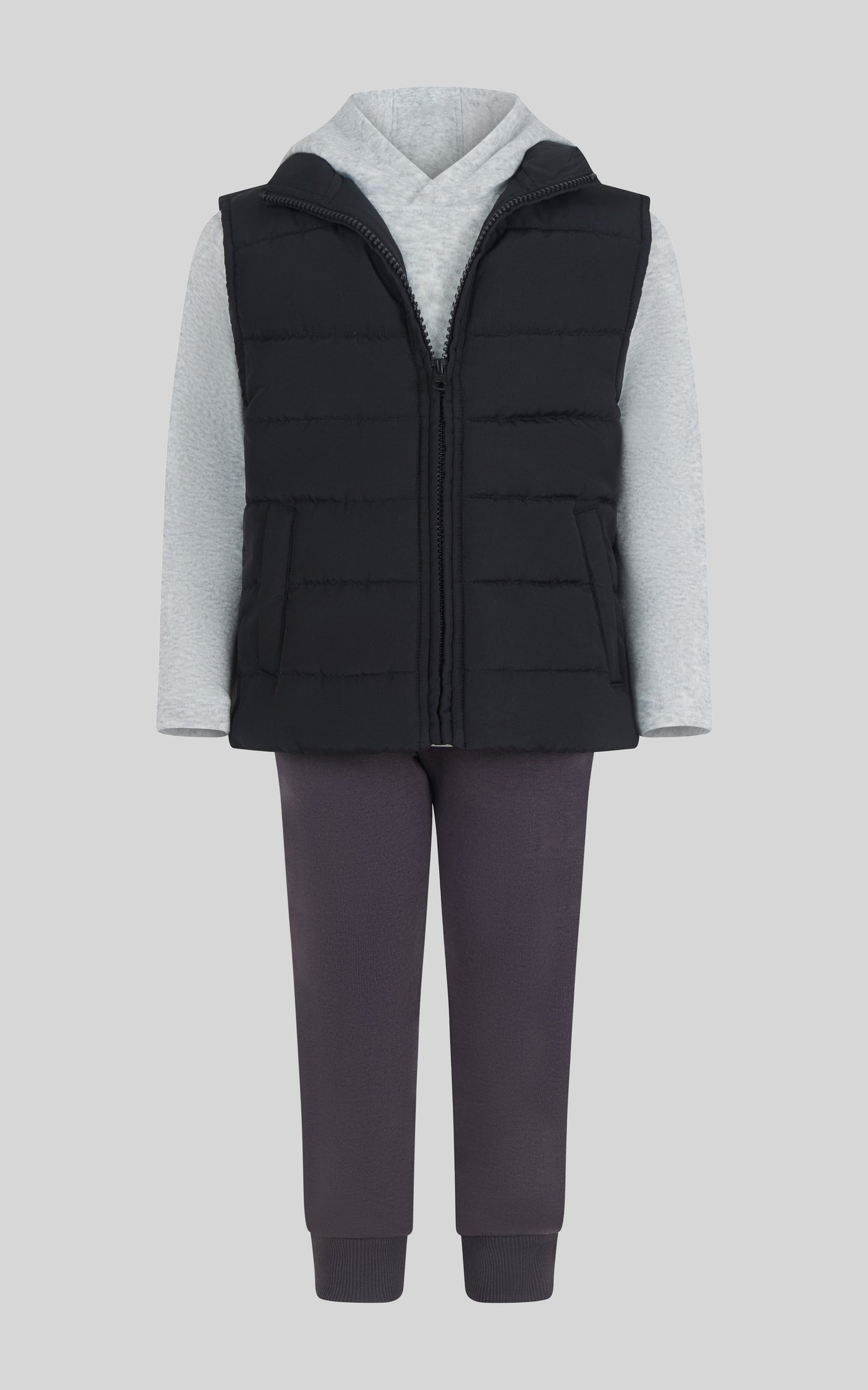 Vest, Hoodie + Joggers Set