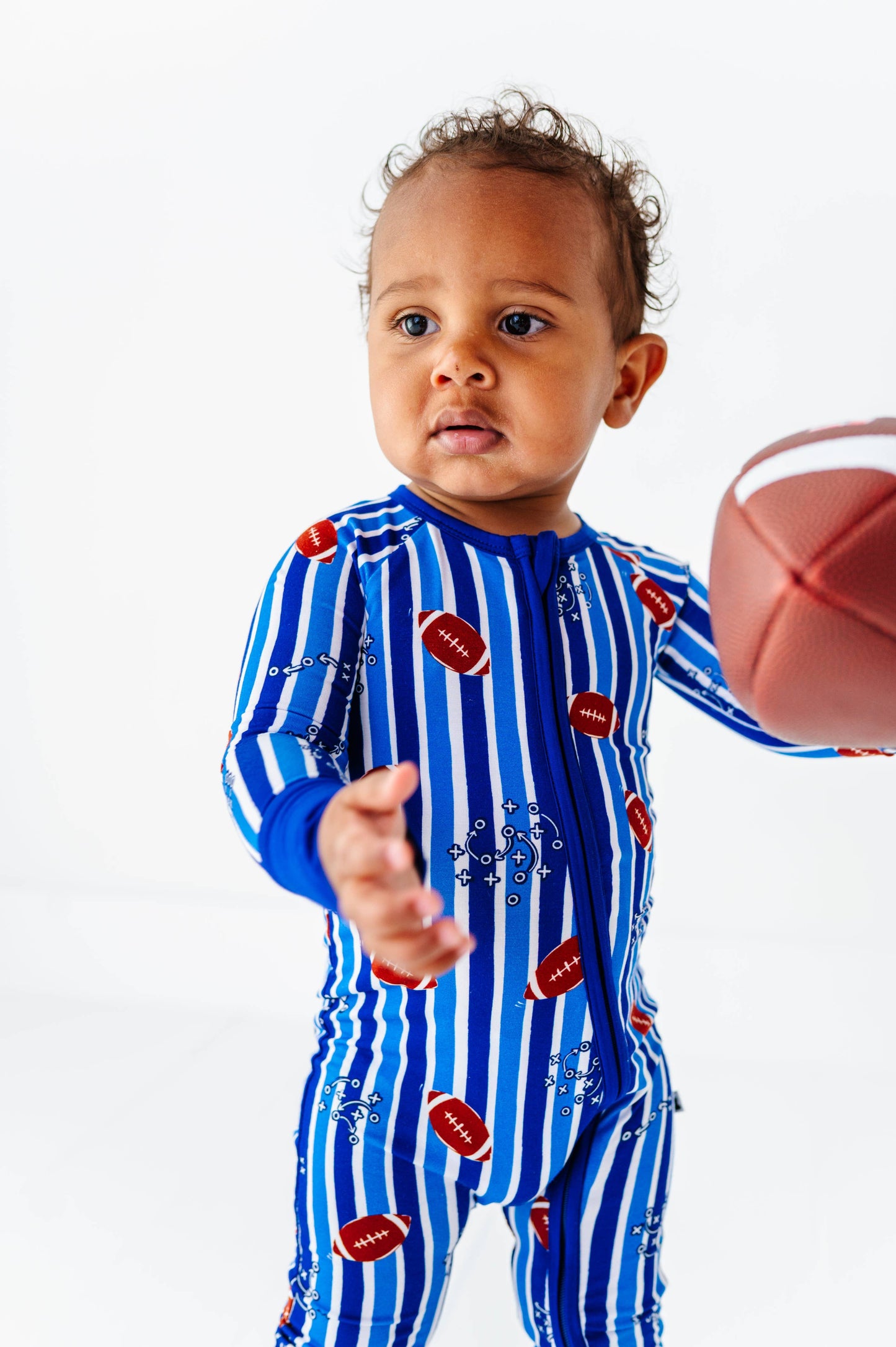 Football Convertible Footies - Blue