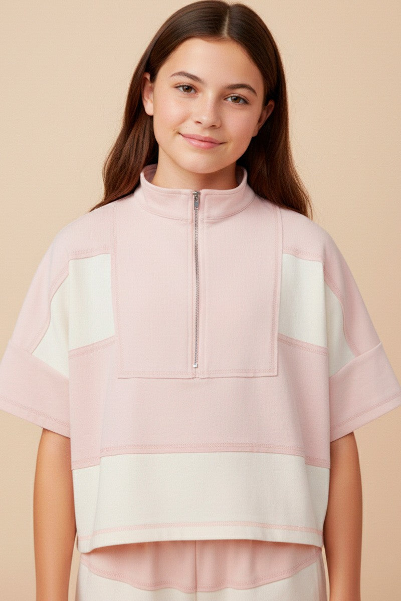 Pink Color Block Stripe Set