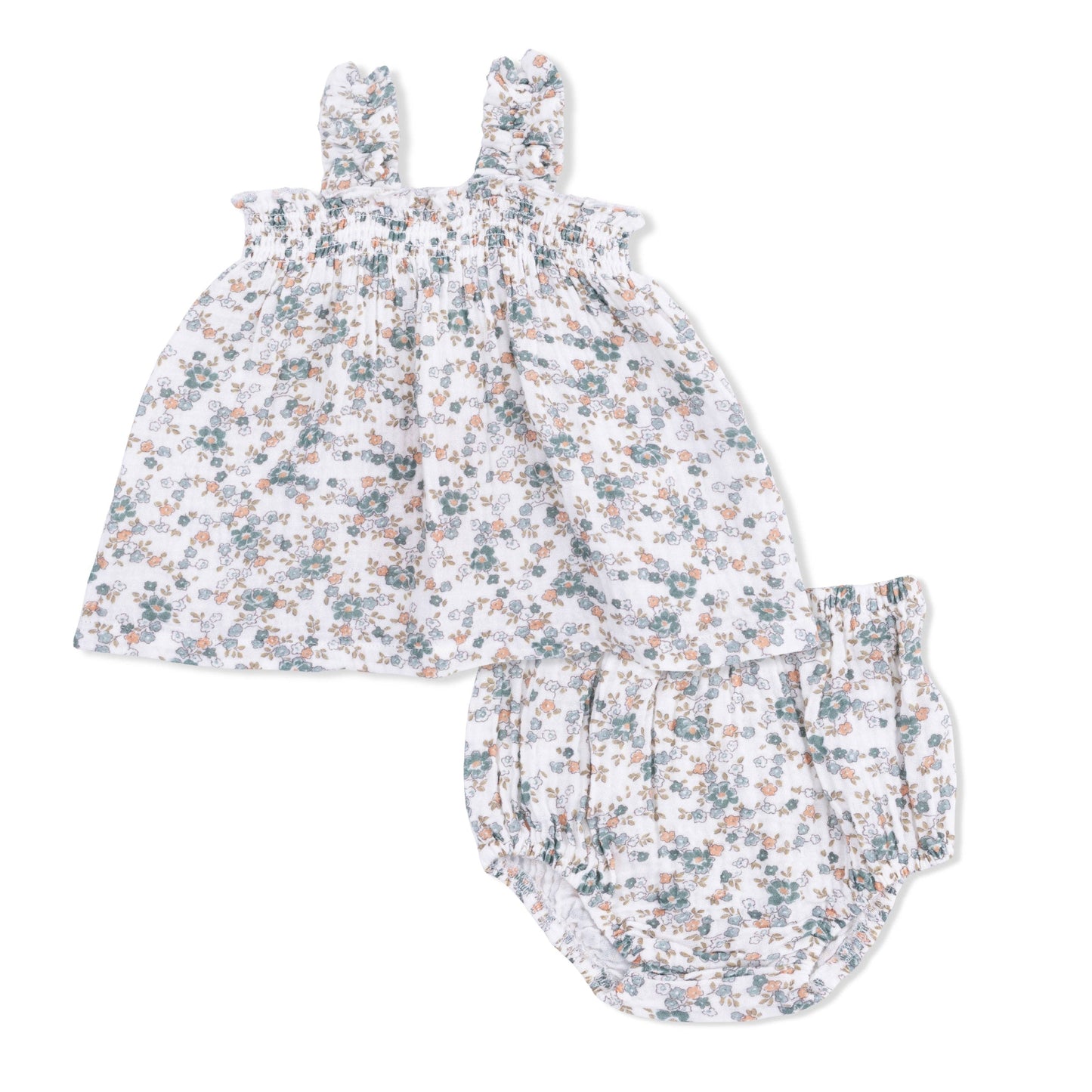 Camille Floral Ruffly Strap Top & Bloomer