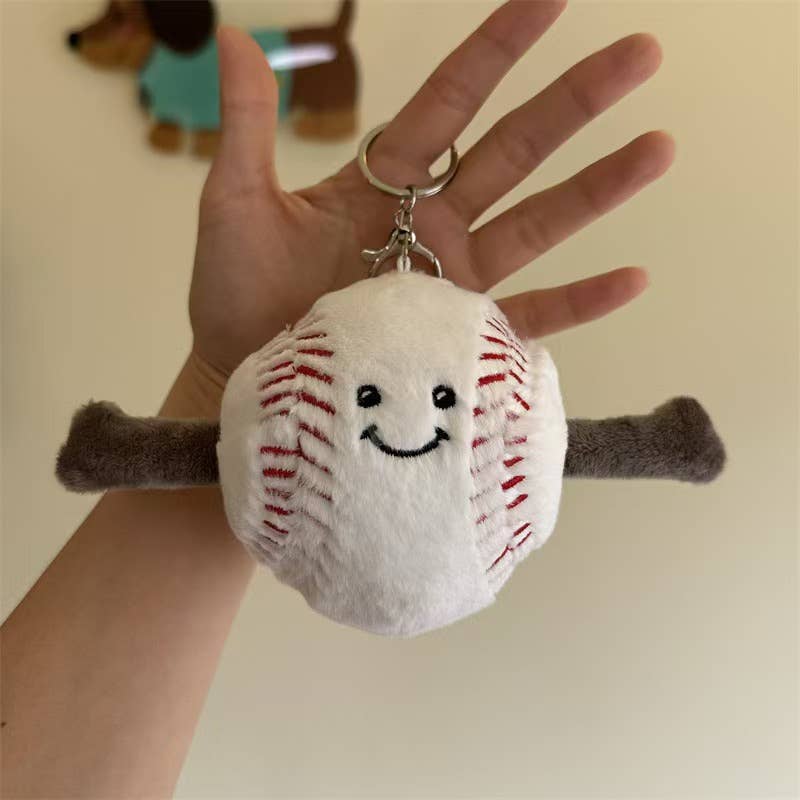 Plush Sports Keychain Bag Charm