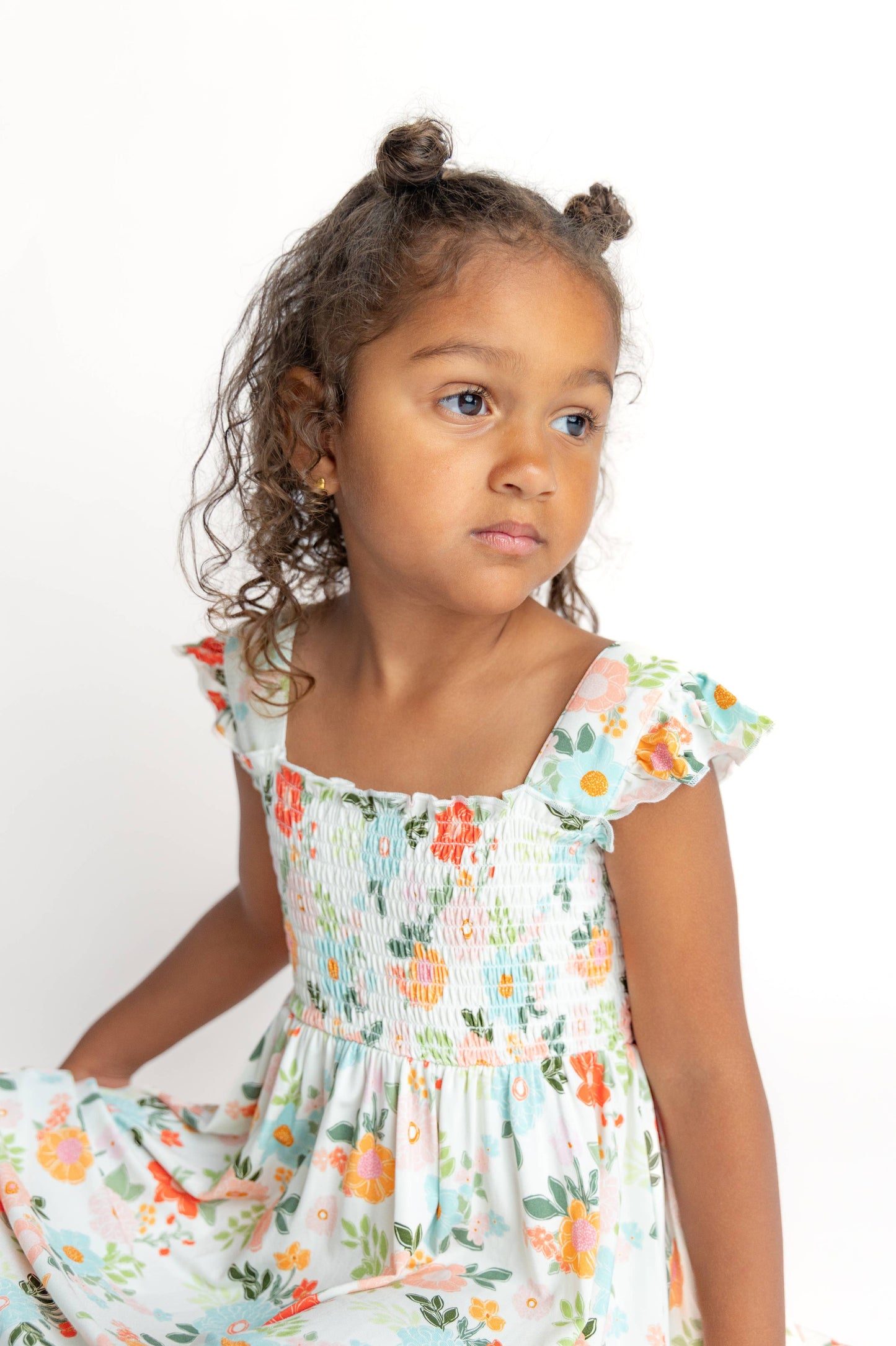 Cottage Blooms Smocked Twirl Dress