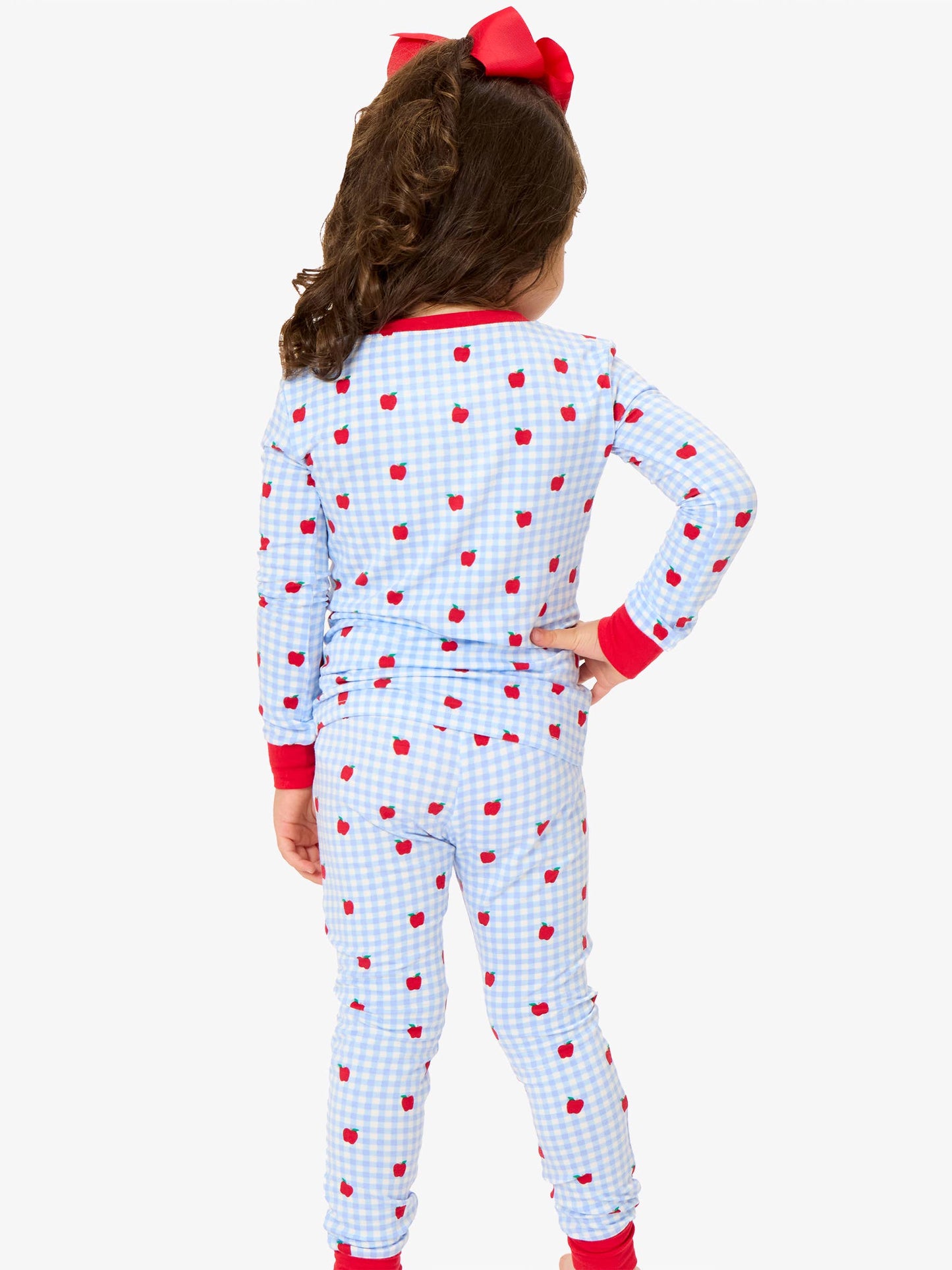 Apple Gingham Long Sleeve Pajamas