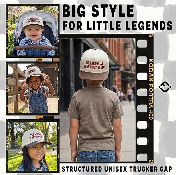 Kid/Baby 2-Tone Cap: This Actually Is My First Rodeo (Brown)