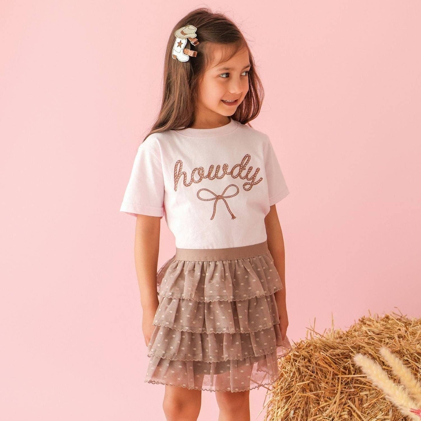 Howdy Darling Western Short Sleeve T-Shirt - Kids Clothing