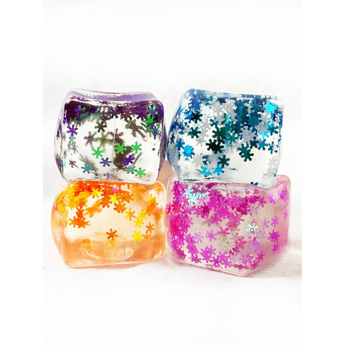 SnowFlake Maltose Cube Squishy Stress Ball