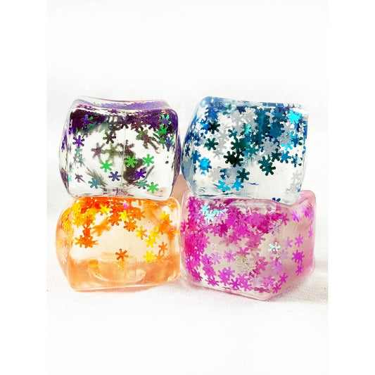 SnowFlake Maltose Cube Squishy Stress Ball