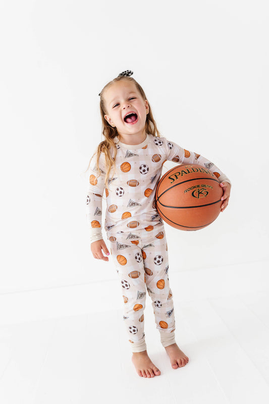 Game Day Gingham Kids Pajamas