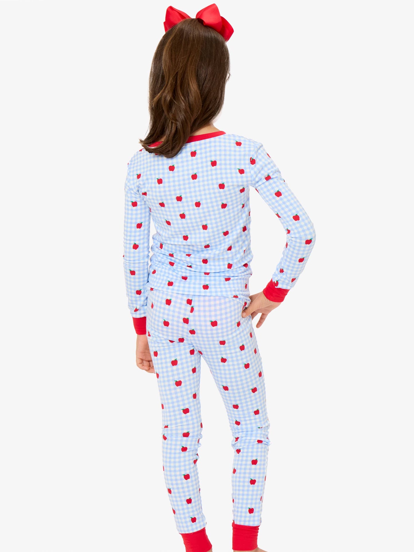 Apple Gingham Long Sleeve Pajamas