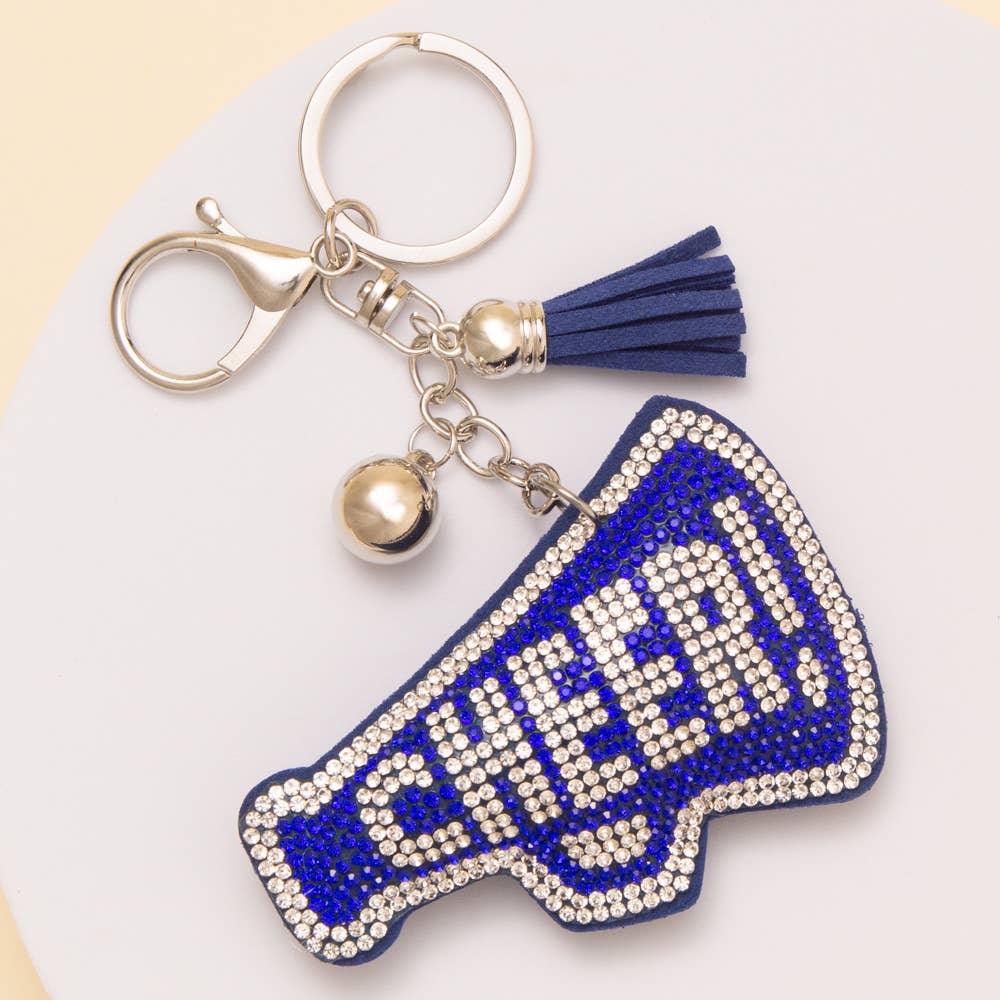 Rhinestone "CHEER" Keychain