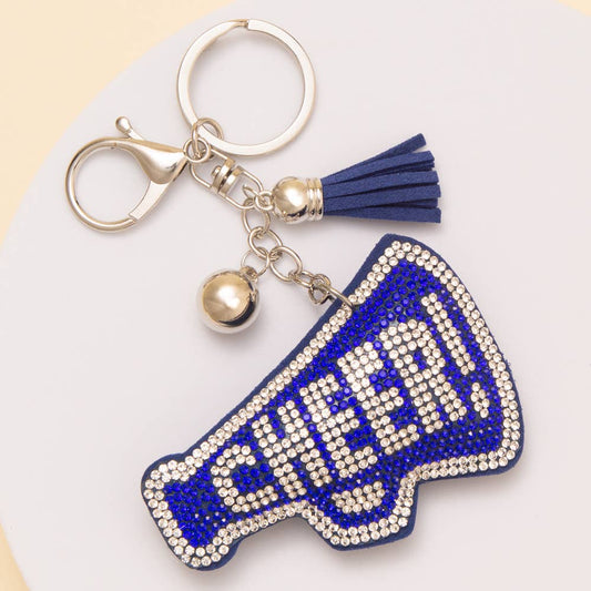 Rhinestone "CHEER" Keychain