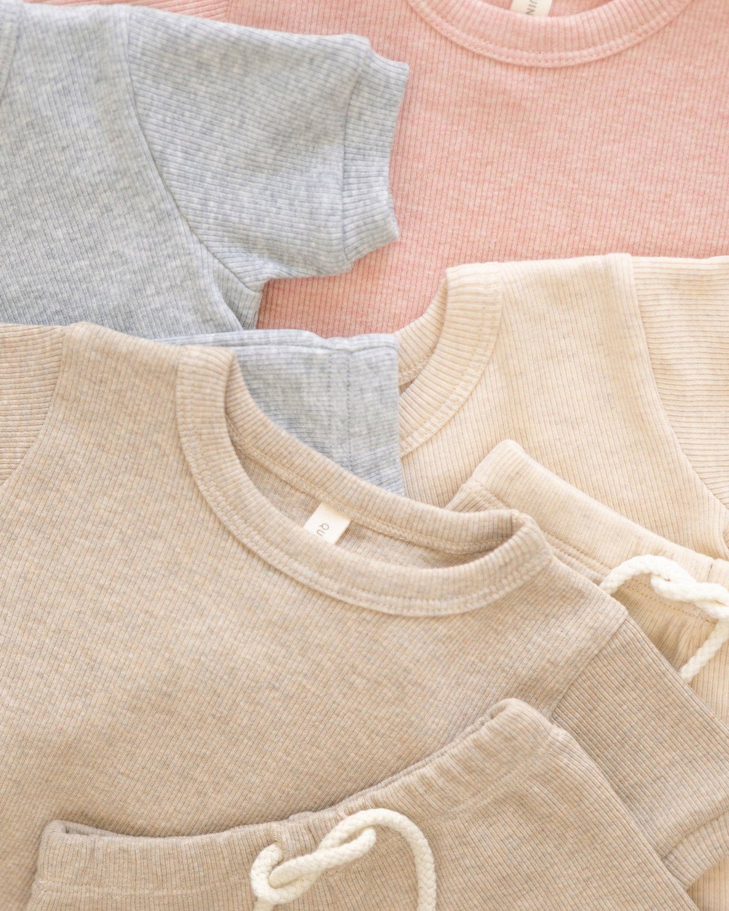 Ribbed Shortie Set Taupe