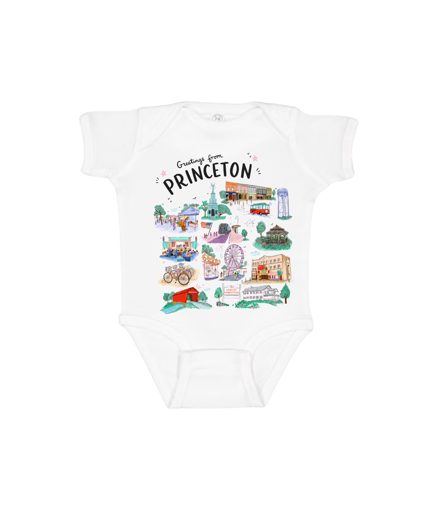 Greetings from Princeton Onesie