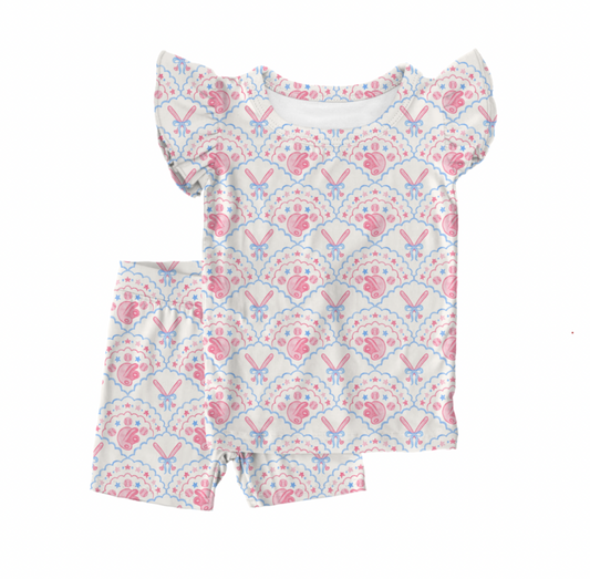 Home Run Honey 2pc Shorts Bamboo Pajamas