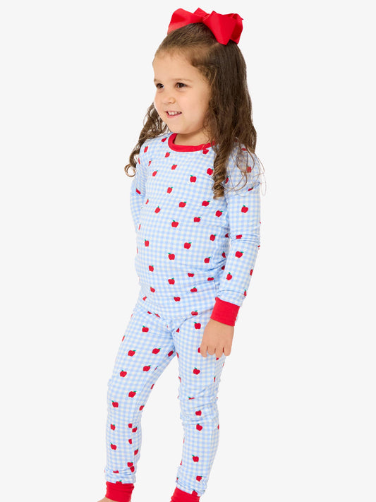 Apple Gingham Long Sleeve Pajamas