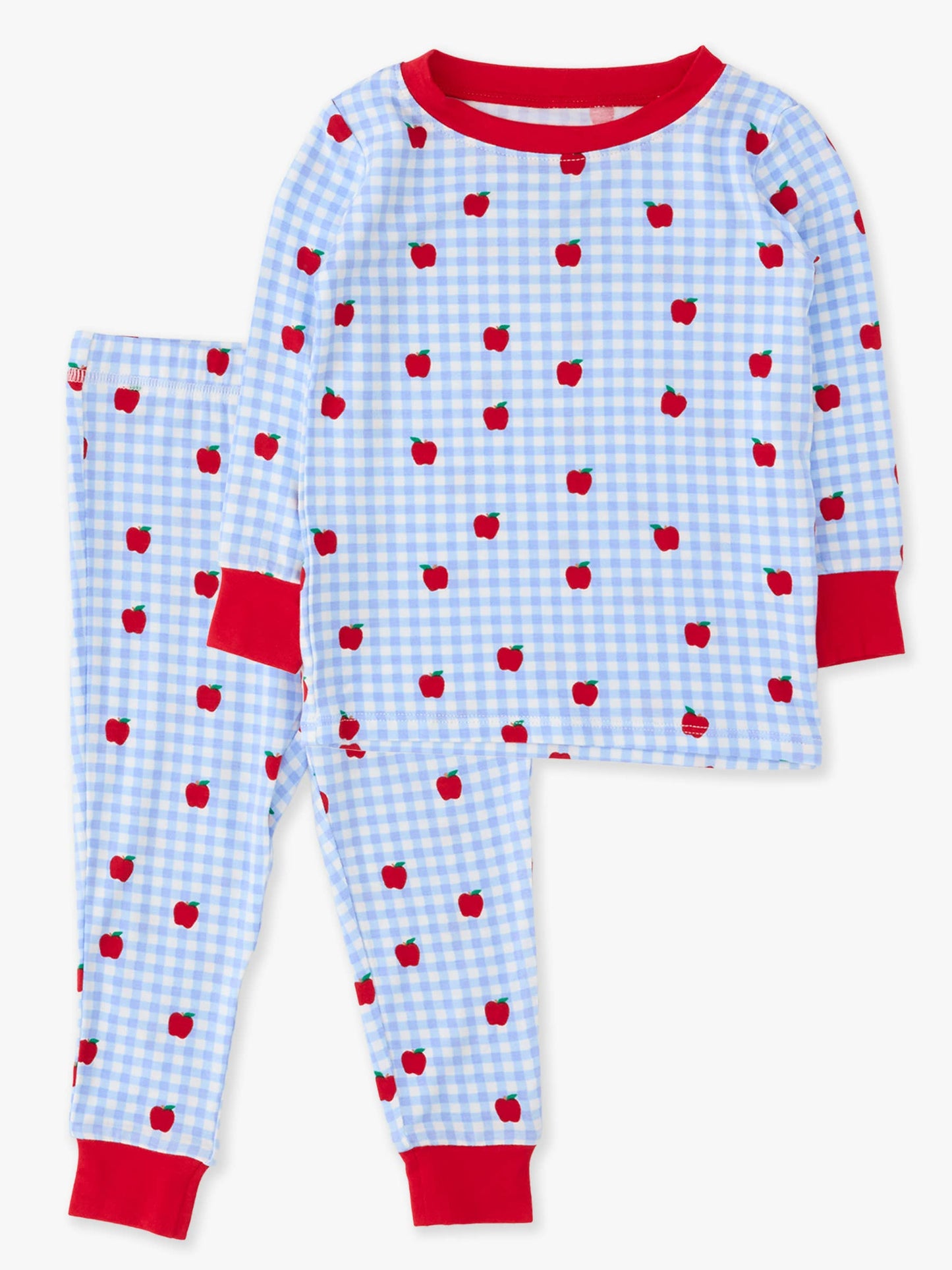 Apple Gingham Long Sleeve Pajamas