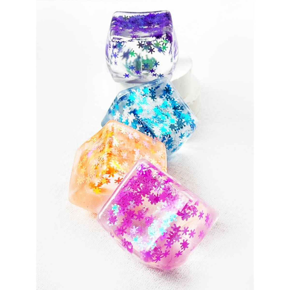 SnowFlake Maltose Cube Squishy Stress Ball