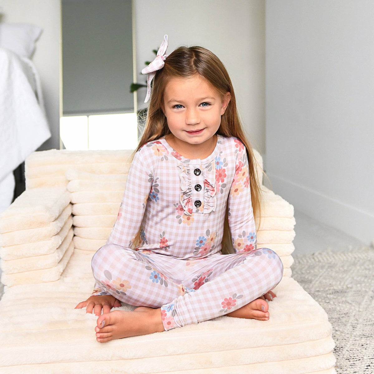 RUFFLE TWO PIECE Bamboo Pjs